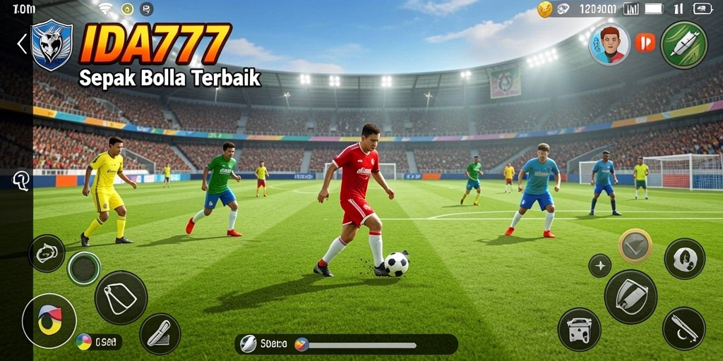 Gameplay menegangkan di IDA777 dengan aksi sepak bola yang seru.