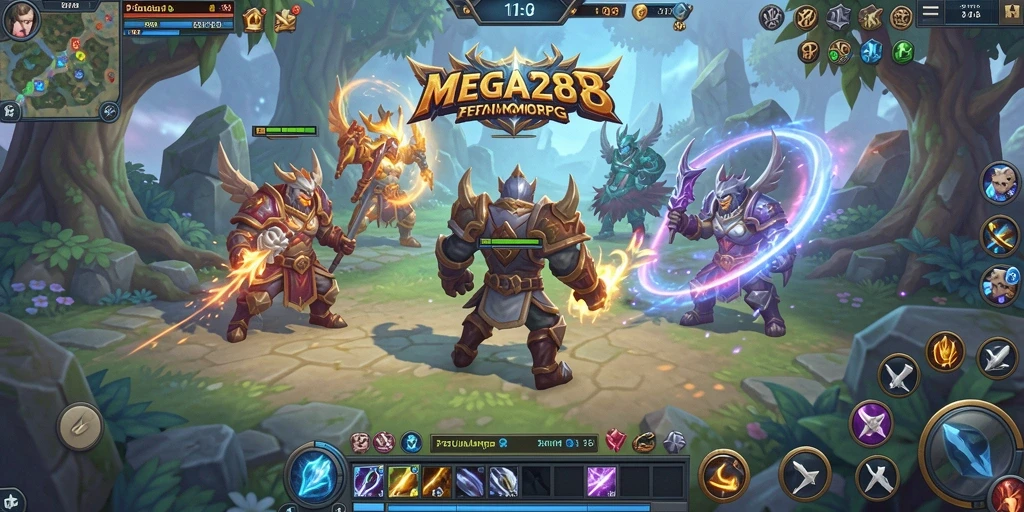 Tangkapan layar gameplay MEGA288 yang menampilkan aksi seru dalam MMORPG.