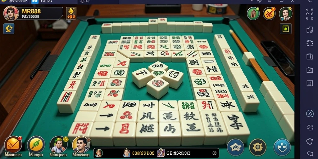 Tangkapan layar MR888 menampilkan gameplay Mahjong yang menarik dan menantang.