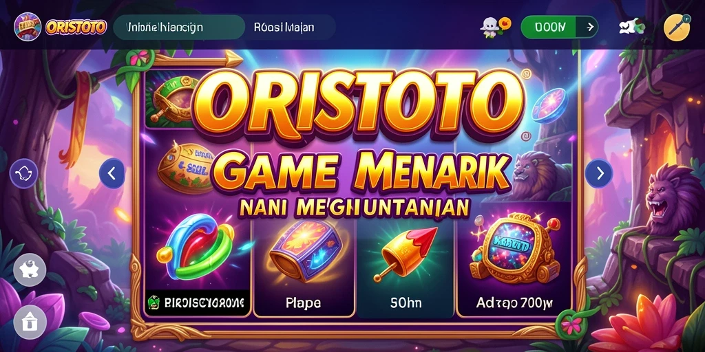 Screenshot gameplay ORISTOTO dengan grafis slot yang menakjubkan.