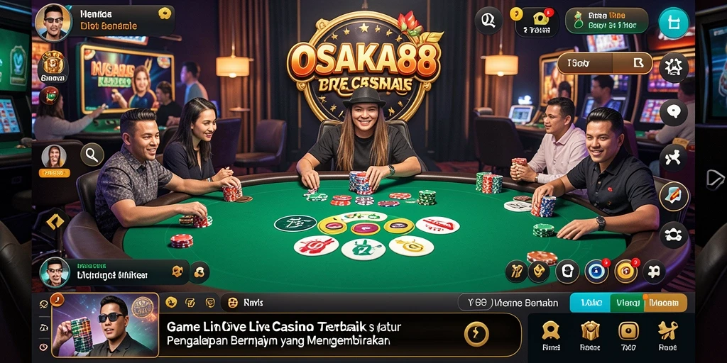 Screenshot gameplay OSAKA88 menampilkan suasana Live Casino yang seru dan interaktif.