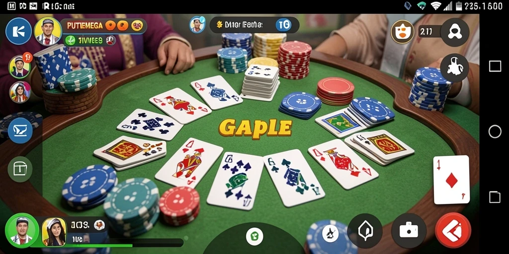 Tampilan seru gameplay Gaple di PUTERMEGA.